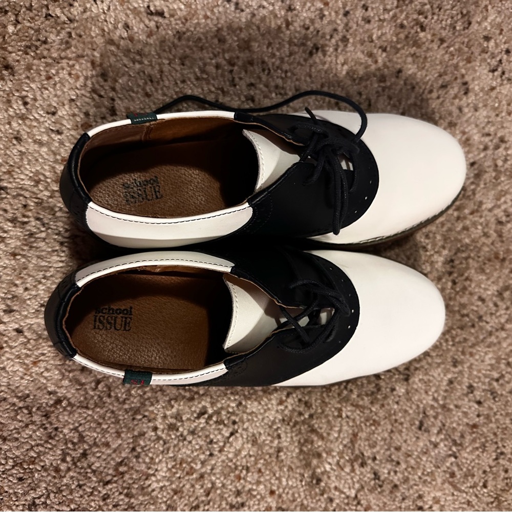 School Issue Black and White Oxfords Timeless Design